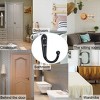 Unique Bargains Bathroom Robe Coat Towel Zinc Alloy Wall Hooks Black 6 Pcs - 4 of 4