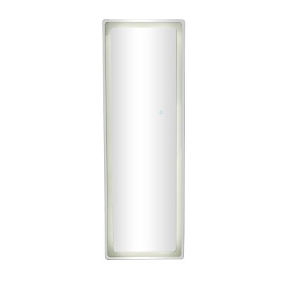 Olivia & May 59"x20" Modern Glass LED Mirror Silver: Wall Mounted, Non-Dimmable, Waterproof