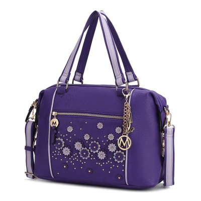 MKF Collection Francis Tote Women's handbag 3-D flowers with Keychain by Mia K