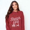 Simply Sage Market Ugly Sweater Sleigh Girl Garment Dyed Sweatshirt - 3 of 4