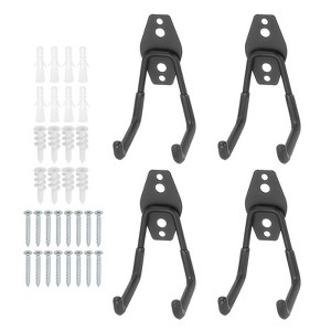 Unique Bargains Heavy Duty Hanging Ladder Bike Garage Storage Utility Hooks 4 Pcs - 1 of 4