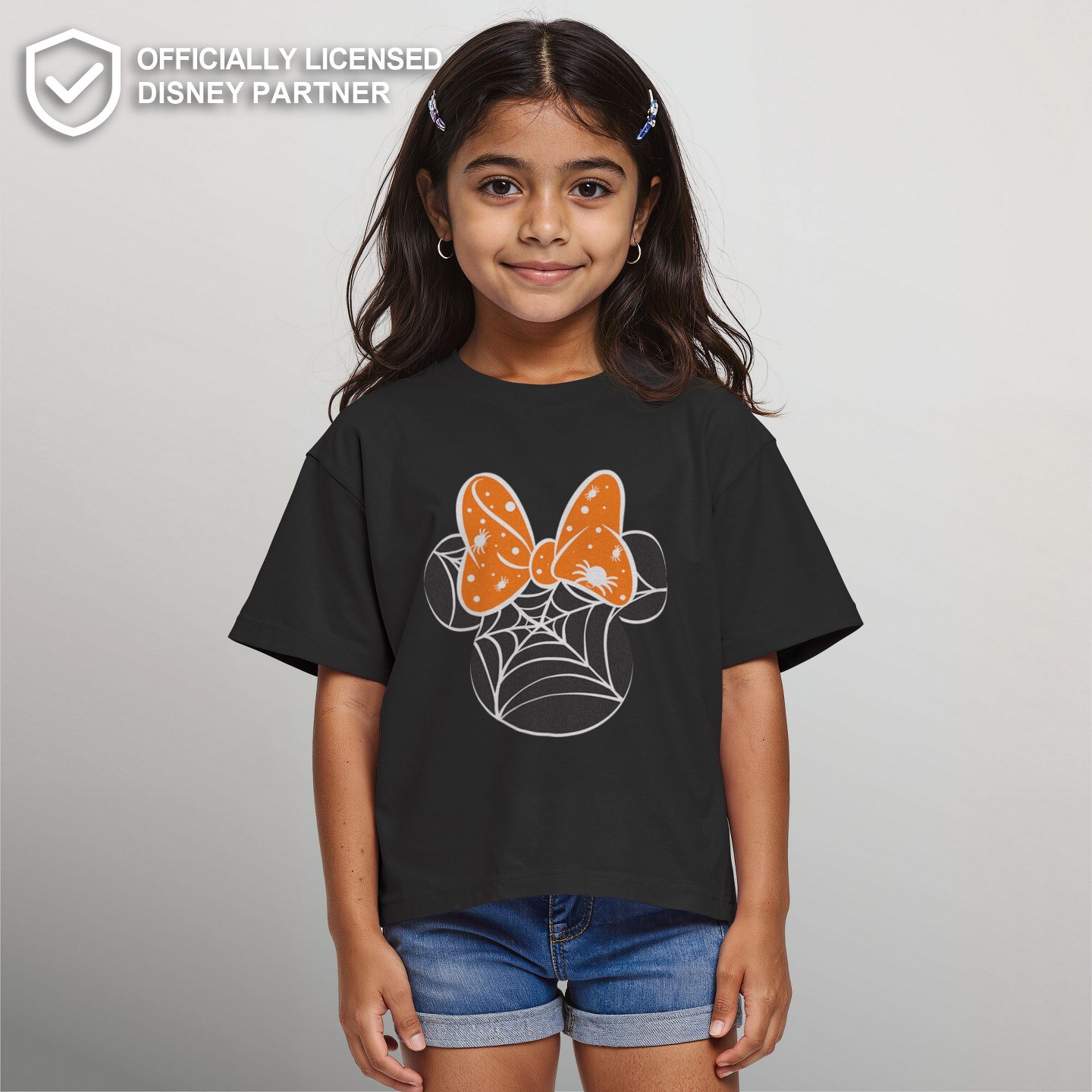Футболка Mickey Mouse & Friends Mickey & Friends Orange Bow Cropped T-Shirt для девочек, цвет: Оранжевый — фото 2