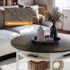 WOWLIVE 27"W Lift-Top Wood Coffee Table, Small Round Cocktail Table with Storage for Living Room, CT007 - 4 of 4