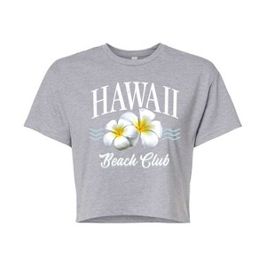 Women's - Instant Message - Hawaii Beach Club Cropped Graphic T-Shirt - 1 of 4