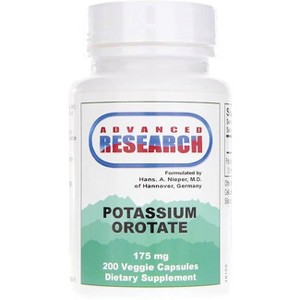 Advanced Research/Nutrient Carriers Potassium Orotate 175 mg 200 Veg Capsules. - 1 of 3