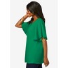 Jessica London Women's Plus Size Stretch Knit Flutter Sleeve Tunic - 4 of 4