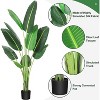 Whizmax Artificial Bird of Paradise Plant, 8 Trunk Fake Palm Tree with Large Faux Leaves, Indoor Tropical Decor for Home, Office, Housewarming Gift - 4 of 4