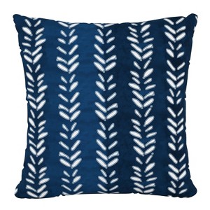 18"x18" Skyline Furniture Square Outdoor Throw Pillow Flutter Shibori Indigo: Handmade, Comfort Design, Zipper Closure - 1 of 4