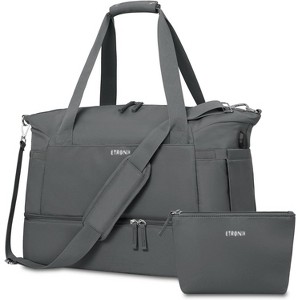 Gym Bag for Women, Personal Item Travel Bag, Shoe Compartment, Wet Pocket & USB Port - 1 of 4