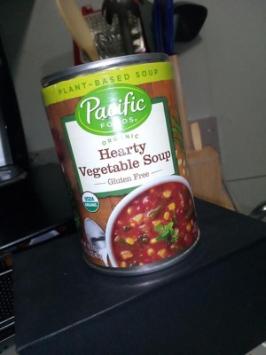 Pacific Foods Organic Hearty Vegetable Soup, Vegan Soup 16.3 Ounce Can