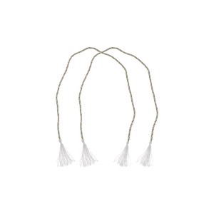Unique Bargains Three-Sided Tassel Curtain Tie Polyester 2 Pcs - 1 of 4