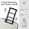 Syemin Luggage Sets ABS Hardshell 3pcs Luggage, Lightweight Durable Suitcase Sets Spinner Wheels Suitcase 20"24"28", White, 19.88"*10.63"*29.92" - 2 of 4