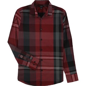 Alfani Mens Bowler Plaid Button Up Shirt - 1 of 1