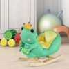 Qaba Kids Ride-On Rocking Horse Toy Frog Style Rocker with Fun Music, Seat Belt & Soft Plush Fabric Hand Puppet for Children 18-36 Months, Green - 3 of 4