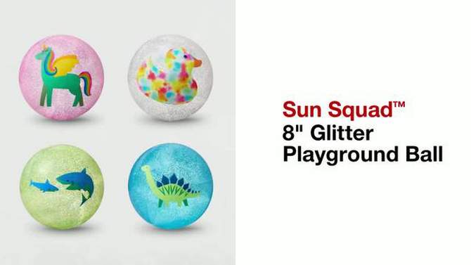 8&#34; Glitter Playground Ball - Sun Squad&#8482;, 2 of 7, play video