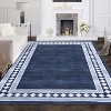 Washable Runner Rug with Border, Non-Slip Low-Pile Hallway Carpet for Kitchen Laundry Bathroom, Stain Resistant Soft Indoor Rug - 2 of 4