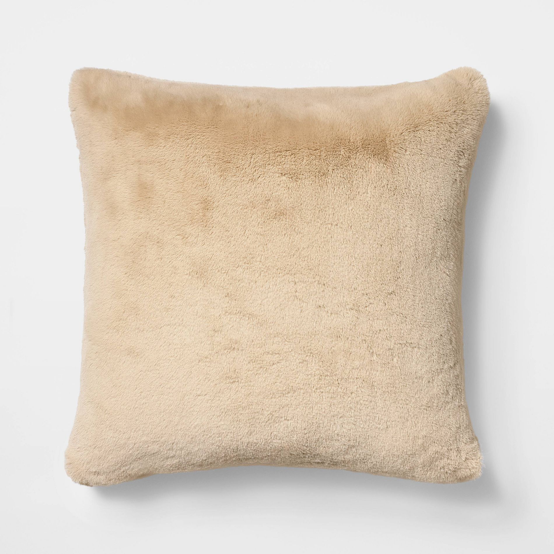 20"x20" Fur Pillow Tan - Threshold™ designed with Studio McGee