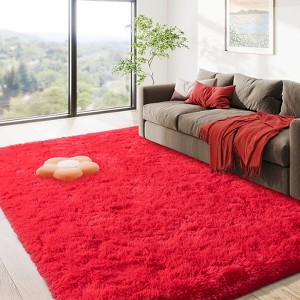 LOVEVOOK Area Rugs for Bedroom, Non-Slip Fluffy Soft Shag Carpet, Living Room Plush Rug for Home Dorm Decor Aesthetic - 1 of 4