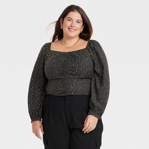 Target plus size cold shoulder tops hot sale