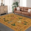 9*12 Yellow Large Rugs Washable Animal Forest Jungle Soft Low Pile Non Slip Carpet For Living Room Dining Room Bedroom Nursery Kids Room Framhouse - 4 of 4
