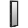 Aghana Digitals Wall-Mounted Black Matte Engineered Wood Jewelry Cabinet with Lockable Storage, - 2 of 4