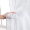 HLC.ME Penelope Faux Linen Textured Privacy Sheer Light Filtering Rod Pocket Curtains Panels, Set of 2 - 4 of 4