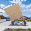 PURPLE LEAF Outdoor Modern Pergola Retractable Roof Aluminum Frame with Sun Shade Canopy Patio Shelter for Garden Yard Deck - 2 of 4