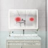 LED Lighted Bathroom Cabinet With Mirror, 36x24 Inch Wall Mounted Storage Cabinet With Touch Control Dimmable Anti-fog LED Mirror - 3 of 4