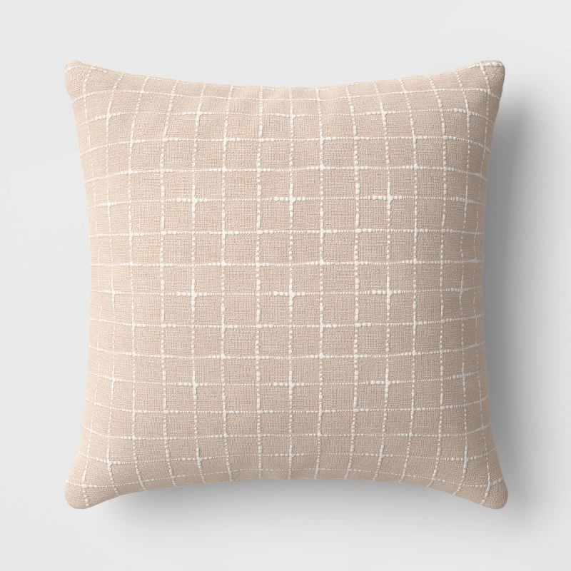Oversized Cross Hatch Woven Square Throw Pillow - Threshold™, 1 of 7