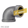 Pipe Decor 2 in. Black 90 Degree Street Elbow - 3 of 4