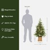 LuxenHome 3.9Ft Pre-Lit Artificial Pine Christmas Tree, Green Branches with Lights in Square Pot - 4 of 4