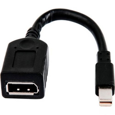 4XEM 6in Mini DisplayPort Male To DisplayPort Female Cable Adapter - 6" DisplayPort A/V Cable for Monitor, Audio/Video Device, Notebook, TV, Projector