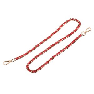 Unique Bargains Metal Corrosion-Resistant PU Leather Purse Flat Chain Straps - 1 of 3