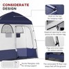 NAYSAYE Pop Up Shower Camping Tent Privacy Shelter with Two Rooms and Carry Bag for Camping Outdoor Use, Blue, 86.5"*49.2"*90.5" - 4 of 4