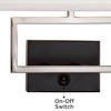 Possini Euro Design Trixie Modern Wall Lamps Set of 2 Smart Sockets Brushed Nickel Plug-In 12" Fixture Rectangular Shades for Bedroom - 3 of 4