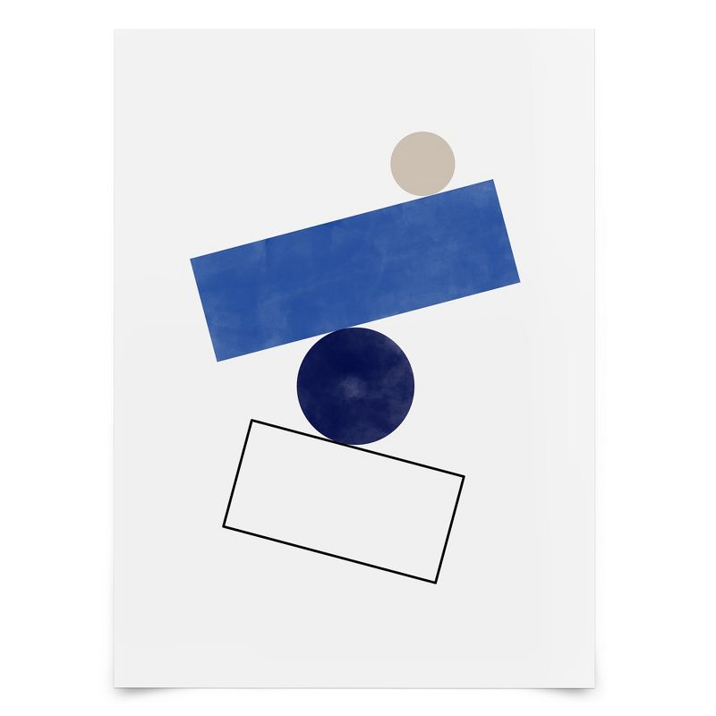 Americanflat - Minimalist Blue Geometric by The Print Republic - boho minimalist Wall Art, 5 of 7