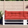 vidaXL Outdoor Pallet Cushions 3-Piece Set, Red Fabric, Lightweight, Durable, Hollow Fiber Filled - 2 of 4