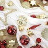 100 Pcs Christmas Ornaments Set, Shatterproof Christmas Tree Ornaments with Hanging Balls & Star, for Wedding, Anniversary, Xmas Eve - 2 of 4