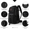 New York XPress BP-8015 Travel Backpacks for Men Women, 40L, Water Resistant Anti-Theft Hiking Backpack 24" - 2 of 4
