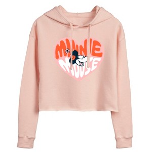 Women's - Disney - Minnie Mouse Cropped Graphic Hoodie - 1 of 3