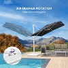 PURPLE LEAF Patio Umbrella White Cantilever Offset Umbrella Square Outdoor Umbrella with 360-degree Rotation for Garden Deck Pool - 3 of 4