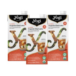 Yogi Barista Classic Organic Chai Latte - 32 Fluid Oz (3 Pack) - Organic Chai Tea Concentrate - Includes Black Tea, Ginger, Cardamom, Cinnamon & More - 1 of 4