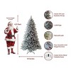 King Of Christmas Snow Flocked Hinged Artificial Christmas Tree Unlit King Flock Xmas Tree - 2 of 4