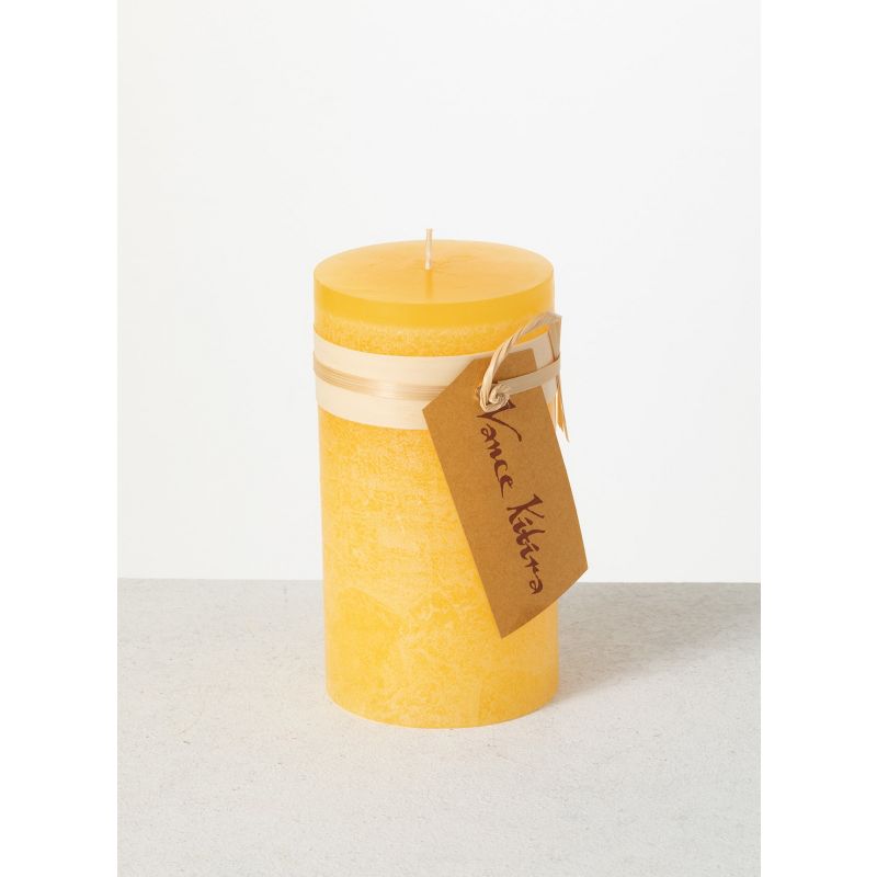 Pale Yellow Pillar Candles - Set of 2, 5 of 7