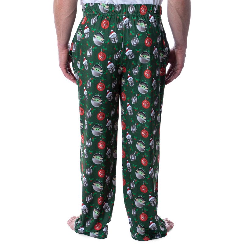 Star Wars Mens' The Mandalorian The Child Christmas Ornaments Pajama Pants Green, 3 of 6