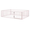 NicBex Kids Montessori Bed with Door,Metal Floor Bed with Fence,Twin/Full/Queen Size Toddler bed for Bedroom Playroom,Black/White/Pink - 4 of 4