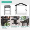 ALAUAM 8'x 5' Hardtop BBQ OutdoorGazebo,Waterproof Sloping Roof, Bar with ToolHooks, Smoke-Venting lron Canopy for Patio,Yard,Garden,Familie Party - 4 of 4