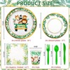 Hachikiko 168 Pcs Safari Animal Party Decorations,Jungle Theme Party Supplies Wild Zoo Disposable Tableware - 2 of 4