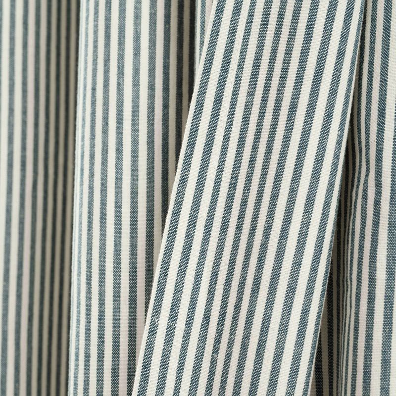 Set of 2 Farmhouse Vintage Stripe Yarn Dyed Cotton Light Filtering Window Curtain Panels - Lush Décor, 6 of 8