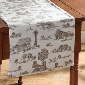 Park Designs Down On The Farm Toile Table Runner 13" X 54" - 1 of 4